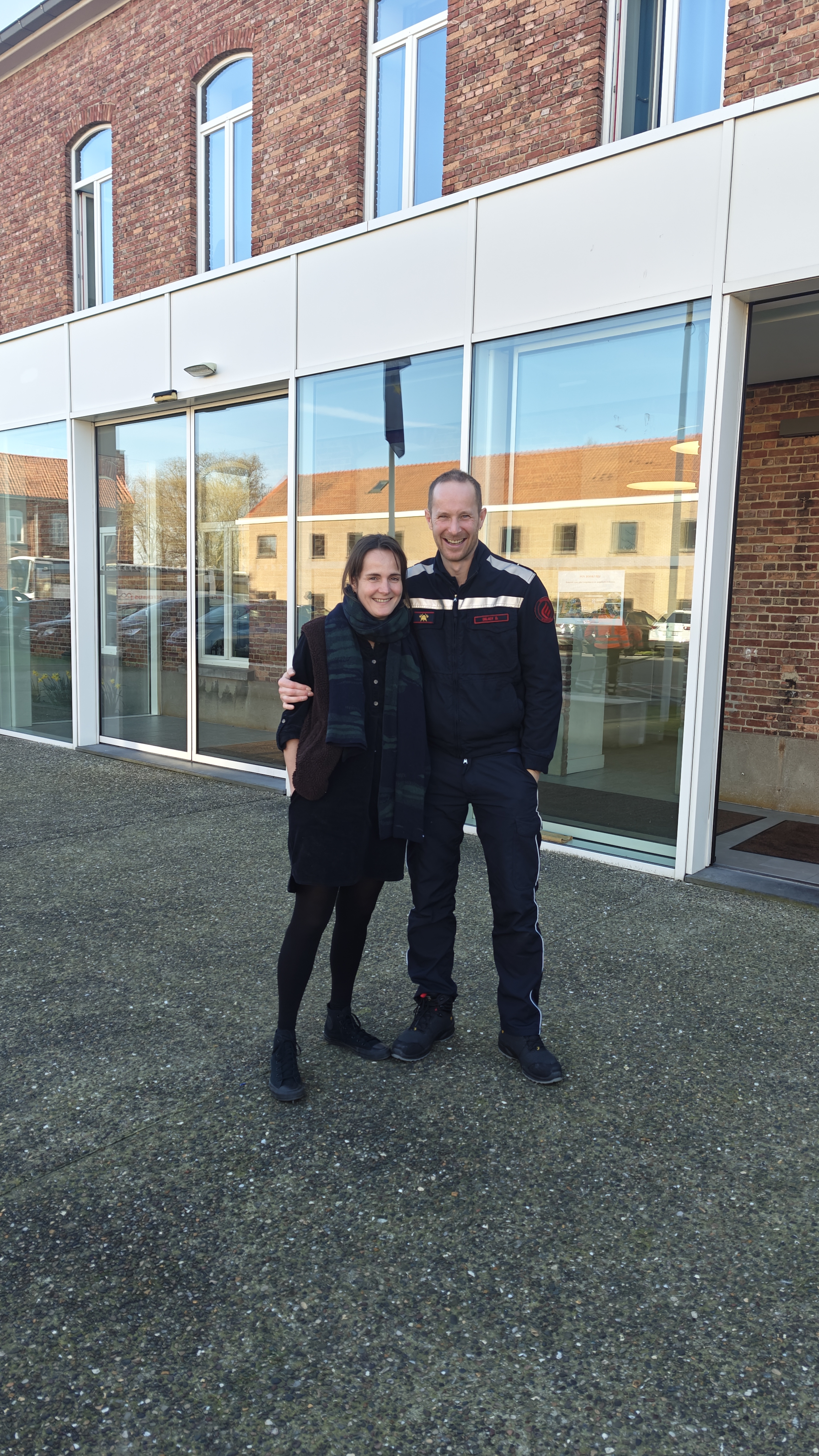 Elise en Dries samen op opleiding